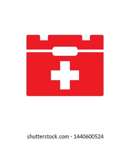 first aid box icon logo collection