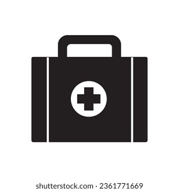 Plantilla de diseño vectorial del logotipo del icono de la caja de primeros auxilios