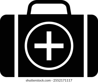 First aid box icon set. Medical briefcase sign. medical briefcase icon vector isolated
