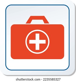 First Aid Box Icon Vector Graphic