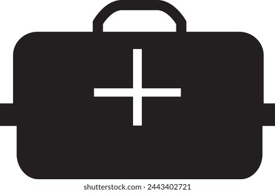 icono de caja de primeros auxilios. vector sobre un fondo blanco.