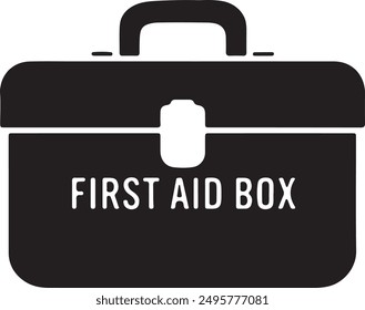 Icono de la caja de primeros auxilios Ilustraciones de estilo de Vector con fondo blanco
