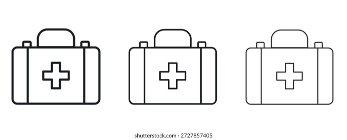 ícone Caixa de primeiros socorros vetor Modelo de design de logotipo. Gráficos de Traçado editáveis.