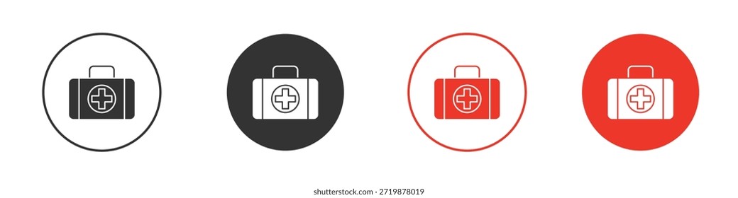Icono de la caja de primeros auxilios. diseño de Vector de Web