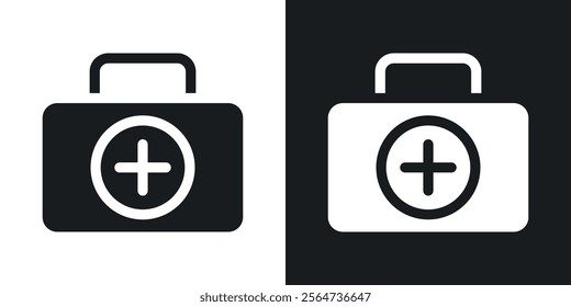 First aid box icons in flat syle