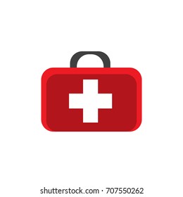  First Aid Box. Isolate on white background. Vector. Illustration.