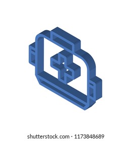 First aid box isometric left top view 3D icon