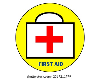 First aid box kit vector isolate on white background 