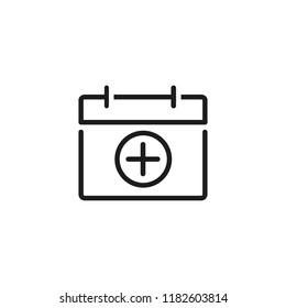 First aid box line icon. Case, kit, cross. Medical help concept. Can be used for topics like emergency, accident, medical assistance