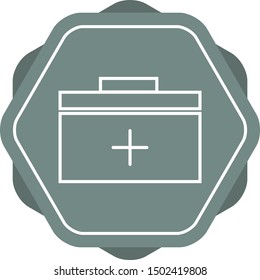 First Aid box line icon