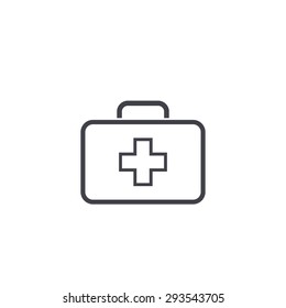 first aid box line icon