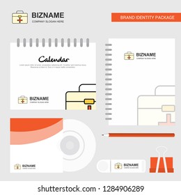 First aid box Logo, Calendar Template, CD Cover, Diary and USB Brand Stationary Package Design Vector Template