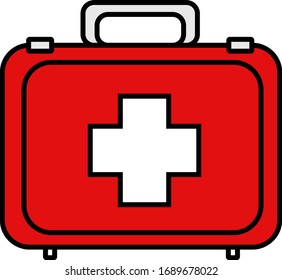 first aid box medical vector 
