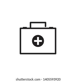 FIRST AID BOX ,  MEDICALE CASE ICON DESIGN , VECTOR EPS10