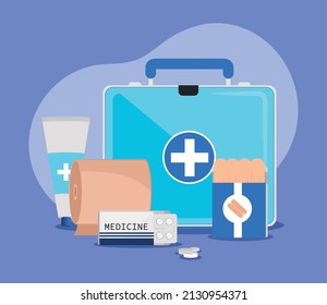 first aid box and medicine design