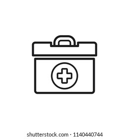 first aid box vector icon in trendy flat design 