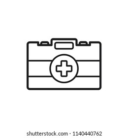 first aid box vector icon in trendy flat design 
