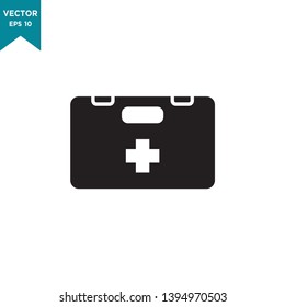 first aid box vector icon in trendy flat design, suitcase icon 