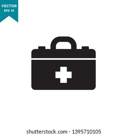 first aid box vector icon in trendy flat design 