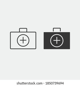 first aid box vector icon medical health icon