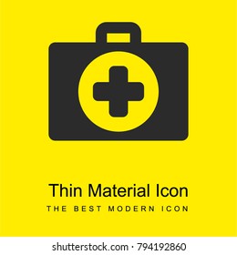 First Aid bright yellow material minimal icon or logo design