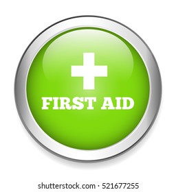 First Aid Button Stock Vector (Royalty Free) 521677255 | Shutterstock