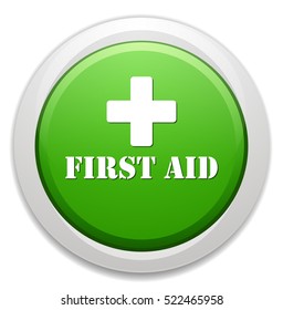 First Aid Button Stock Vector (Royalty Free) 522465958 | Shutterstock