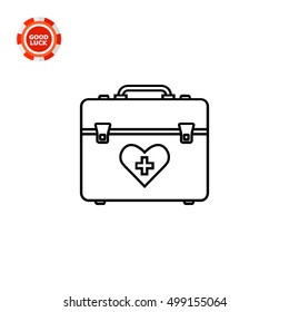 First Aid Case with Cross Icon