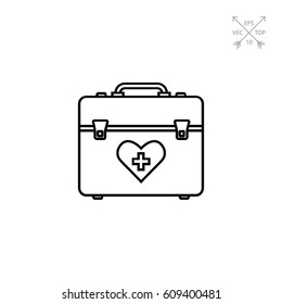 First Aid Case with Cross Icon