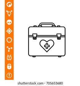 First Aid Case with Cross Icon