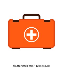 first aid case ,vector illustration ,flat style