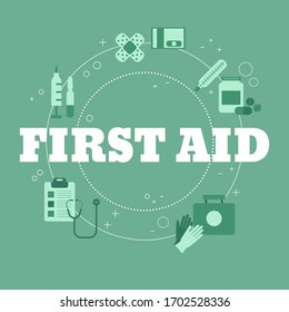 First aid concept. Vector illustration for website, app, banner, etc.