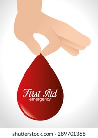 First aid design over white background, vector illustration.