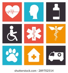 First aid design over white background, vector illustration.