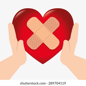 First aid design over white background, vector illustration.