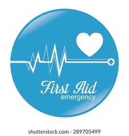 First aid design over white background, vector illustration.