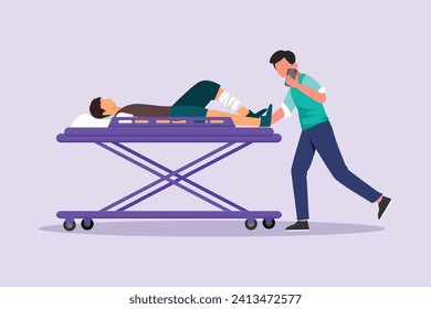 First aid, emergency concept. Colored flat vector illustration isolated.