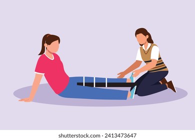 First aid, emergency concept. Colored flat vector illustration isolated.