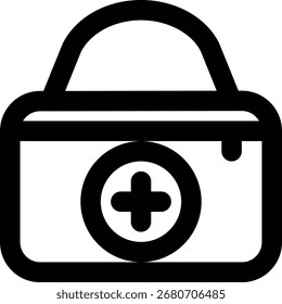First Aid, Emergency, Kit Outline Icon