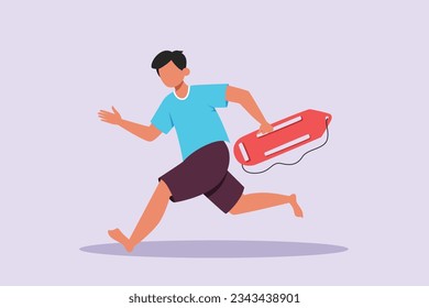 First aid. Emergency rescue concept. Colored flat vector illustration isolated. 