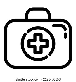 Icono plano de primeros auxilios aislado en fondo blanco