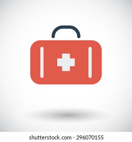 First aid. Flat icon for mobile and web applications. Vector illustration.