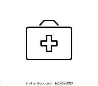 First and aid flat icon. Single high quality outline symbol for web design or mobile app.  First and aid thin line signs for design logo, visit card, etc. Outline pictogram EPS10