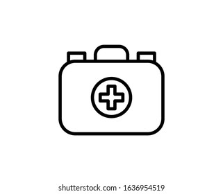 First and aid flat icon. Single high quality outline symbol for web design or mobile app.  First and aid thin line signs for design logo, visit card, etc. Outline pictogram EPS10