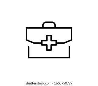 First and aid flat icon. Single high quality outline symbol for web design or mobile app.  First and aid thin line signs for design logo, visit card, etc. Outline pictogram EPS10