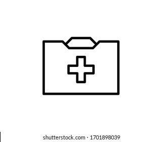 First and aid flat icon. Single high quality outline symbol for web design or mobile app.  First and aid thin line signs for design logo, visit card, etc. Outline pictogram EPS10