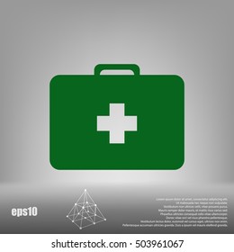 First aid flat style icon vector illustration