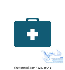 First aid flat style icon vector illustration