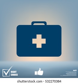 First aid flat style icon vector illustration