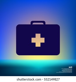First aid flat style icon vector illustration